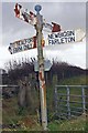 Old Direction Sign - Signpost by Newbiggin Lane, Hutton Roof Parish in LA6 2PW