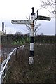 Old Direction Sign - Signpost by Warmingham Road, Shavington cum Gresty Parish in CW1 4PL