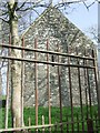 Cruggleton Church through iron gate in DG8 8HN