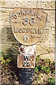 Old Milepost by the A697, 'Whemley Burn Cottage', Longhorsley Parish in NE65 8UJ