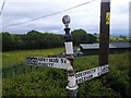Old Direction sign - Signpost by the A525, Ruthin Road, Minera in LL11 3UT
