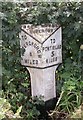 Old Milepost by the B4347, Morehampton Park, Abbey Dore Parish in HR2 0AN