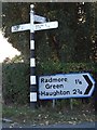 Old Direction Sign - Signpost by the A534, Wrexham Road, Burland parish in CW5 8ND