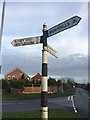 Old Direction Sign - Signpost in Burntwood parish in WS7 4TT