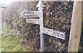 Direction Sign - Signpost on the B3081 in Charlton Musgrove parish in BA9 8HF