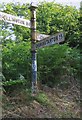 Old Direction Sign - Signpost north of Westcombe Farm, Pitminster parish in TA3 7DX