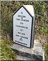 Old Milestone by the A40, Haverfordwest Golf Club, Uzmaston and Boulston parish in SA61 2XQ