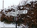 Old Direction Sign - Signpost in Horton village in BH21 7JB