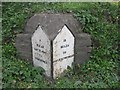 Old Milestone by the A4075, Cresselly, Jeffreystone parish in SA68 0SR