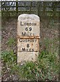 Old Milestone by the A32, Hoad's Hill, Wickham parish in PO17 5BX