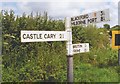 Old Direction Sign - Signpost by Cattle Hill, Shepston Montague parish in BA9 8JW