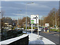 Approaching a roundabout on Keighley Road, Crossflatts in BD16 2AG