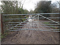 Gate across muddy track in IP25 6EF