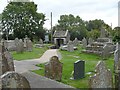 St Sannan's churchyard & lych gate, Bedwellty in CF81 9AN