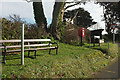 Bench and postbox, Windmill in PL28 8FU