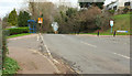 Junction with bus stop, Brixham in TQ5 0AT