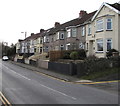 Long row of houses in Penybryn in CF82 7GN