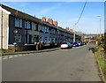 Long row of houses, Glyn-Gaer Road, Gelligaer in CF82 8AW
