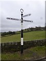 Old Direction Sign - Signpost by the B6076, Yews Lane, Bradfield parish in S6 6HR