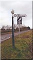 Old Direction Sign - Signpost by the B3151, Glastonbury Road, Meare parish in BA6 9SW