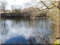 Flooded quarry at Lower House Delph in PR7 5LD