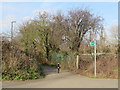 Public footpath alongside Morden cemetery in KT4 8QB