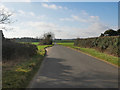 Looking South down minor road in IP26 5AW