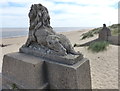 Stone lions at Caister-on-Sea in NR30 5HG