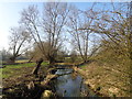 Bow Brook from new footbridge  in WR7 4NQ