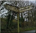 Old Direction sign - Signpost by Catbrook Road, Trellech United parish in NP25 4PX