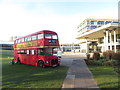 Former Routemaster bus at the University of Essex in CO7 9SQ