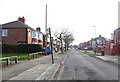 Bus stop on Chester Road, Redcar in TS10 2ND