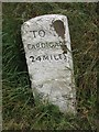 Old Milestone by the A475, east of Dre-fach, Llanwenog in SA40 9SY