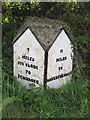 Old Milestone by the A4075, Yerbeston Gate, Jeffreyston parish in SA68 0PA