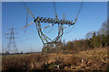 Pylons north of North Elmsall in WF9 1NX