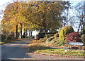 Autumn view of Church Lane, Henley in IP6 0RQ