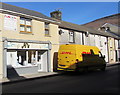 Yellow DHL van, Bridge Street, Troedyrhiw in CF48 4HU