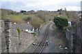 Looking down onto the railway at Pill in BS20 0AB