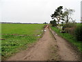 Footpath along field edge in CW8 2HY
