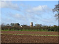 Ploughed fields looking towards Sutton Mill from Stalham Road in NR12 0YE