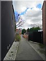 Short alleyway between Emery Street and Jesson Road, Walsall in WS1 4BD