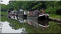 Moored boats on the Shebdon Embankment in Staffordshire in ST20 0PY