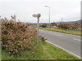 Sign for the Wales Coast Path in Harlech Community