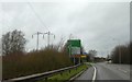 Pylon and direction sign by A51 near Reaseheath in CW5 6PG