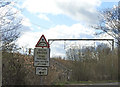Low bridge warning sign at Thrandeston in IP22 1BJ