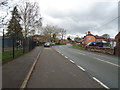 Road beside the school, Myddle in SY4 3RU