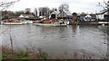 Boatyard across the Thames in TW18 2HU