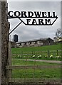 At the entrance to Cordwell Farm in S18 7WH