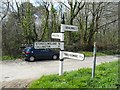 Direction Sign - Signpost by Kingston crossroads in PL17 8PG