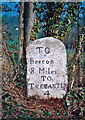 Old Milestone by the A40, east of Sennybridge in LD3 8HH